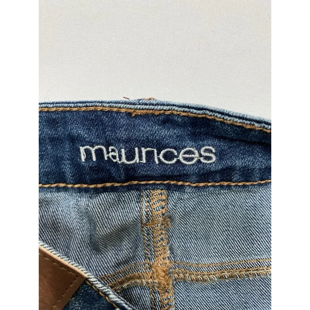 Maurices Medium Wash Straight Leg Jeans Size 14 Regular Stretch Denim